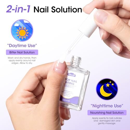 Gellen clear nail biting prevention liquid drying quickly on a child hand