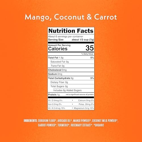 Once Upon a Farm sorghum based organic baby puffs ingredient list details