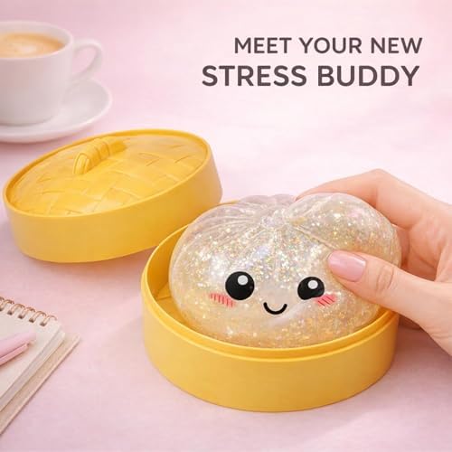 Menglihualuo transparent bao bun fidget toy hand held