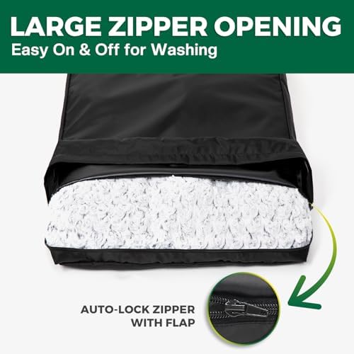 Pawfinity authentic USA imported large pet bed replacement cover displayed flat