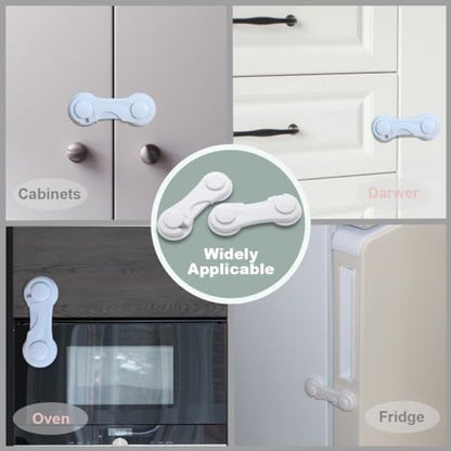 KongNai white cabinet lock 3M adhesive detail