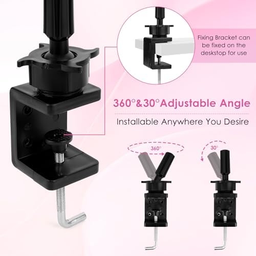 Black practice hand with clamp holder for desk mounting