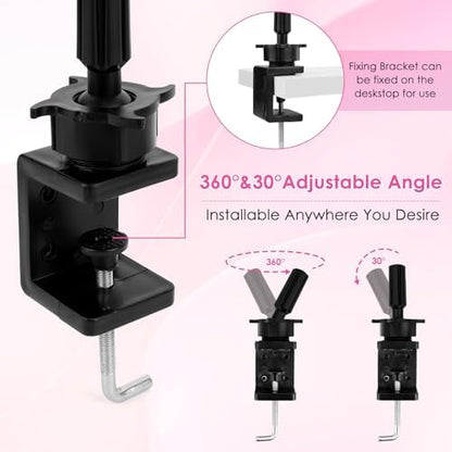 Black practice hand with clamp holder for desk mounting