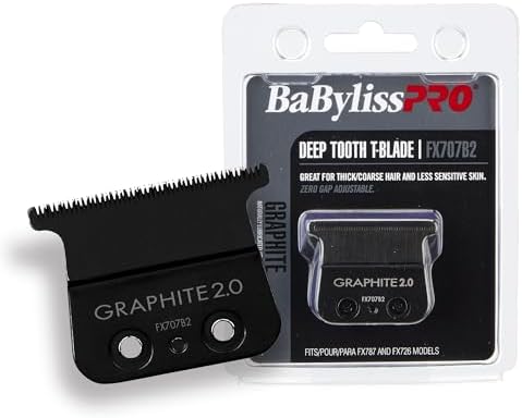 Close up of BaBylissPRO graphite T-blade teeth