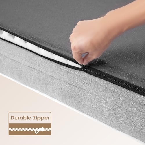 EHEYCIGA grey waterproof pet couch cover layout before assembly