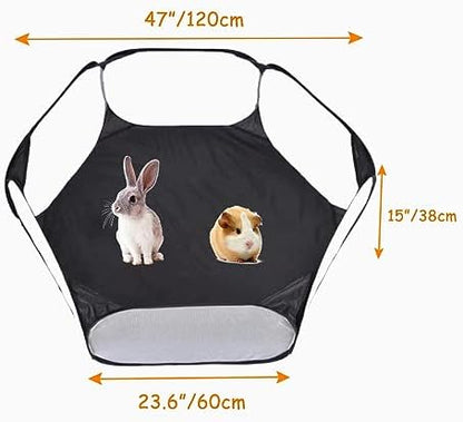 Small Animals Tent, Breathable Transparent Pet Playpen Pop Open Outdoor/Indoor Exercise Fence, Portable Yard Fence for Guinea Pig, Rabbit, Hamster, Chinchillas and Hedgehogs - Image 3