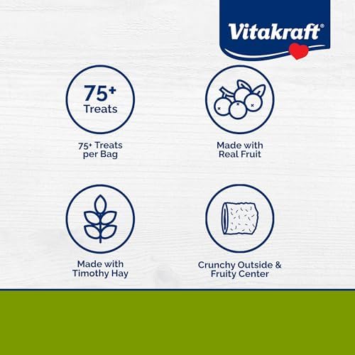 Vitakraft Bursts rabbit and guinea pig treat pouch label details