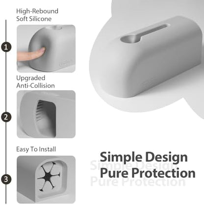 Side view of Roslim silicone bath spout guard showing universal stretchable fit