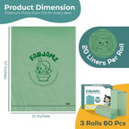 Disposable potty bag being placed over a travel potty chair