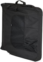 Thule medium travel dog crate side profile highlighting breathable nylon mesh ventilation panels.