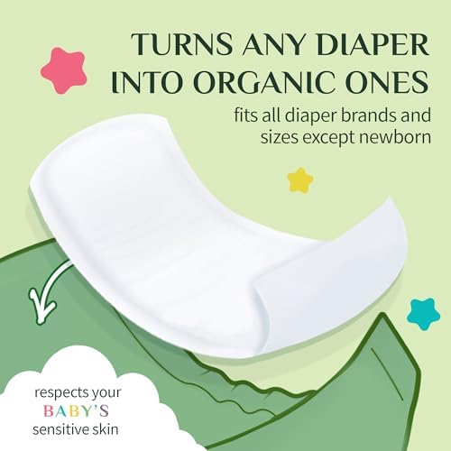 Side view of Organyc baby diaper liner pack