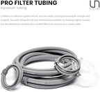 Close up view of the durable medical grade silicone texture of the aquarium hose