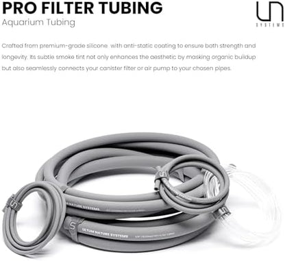 Close up view of the durable medical grade silicone texture of the aquarium hose