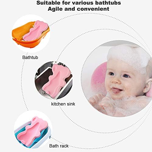 Fiabc baby bath mat laid flat showing dimensions and thickness