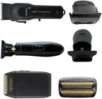 Complete premium professional black barber haircut kit accessories
