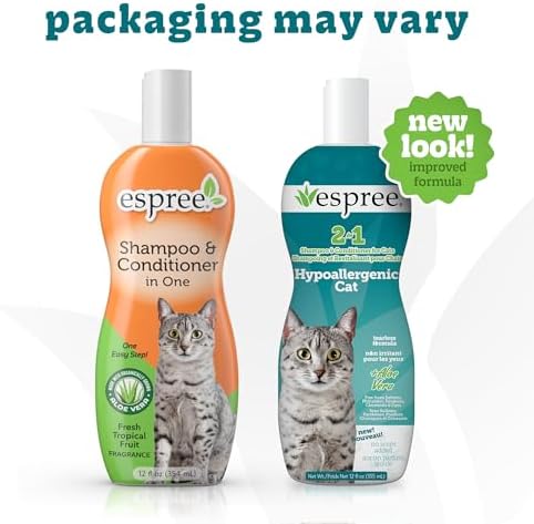 Espree 2-in-1 aloe vera pet shampoo bottle side profile