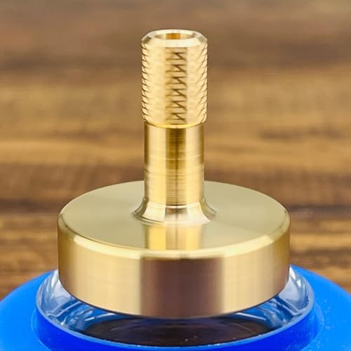 Authentic DjuiinoStar brass spinning top packaging and product display