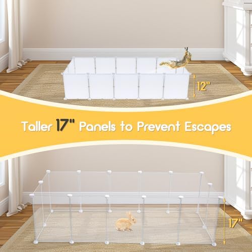 Indoor Puppy Playpen | Durable, Waterproof Pet Play Pen for Kittens, Rabbits, Guinea Pigs - DIY Easy Assembly, Safe & Secure, 16.5 X 12 Inch, 21 Panels - Image 5