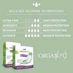 Certified organic cotton inside and out leak protection pad display