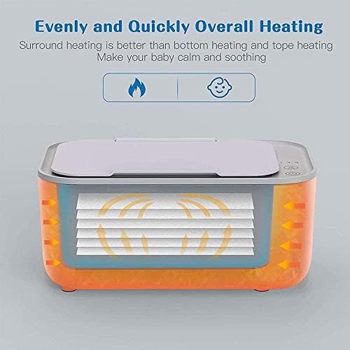 Side profile of white Orozee wipe warmer for nursery