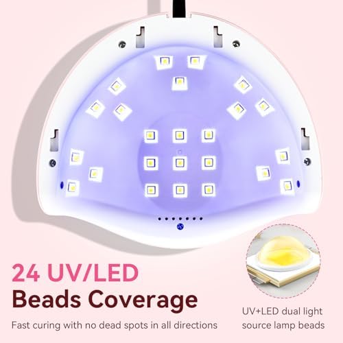 Interior layout of the JODSONE salon use device demonstrating the placement of the dual source light beads.