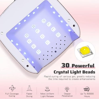 Top view of HNHFTT 2-in-1 nail salon machine for home use