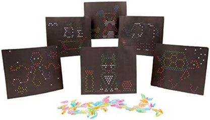 Full layout of all contents including the imported bright pegs and premium paper templates spread out neatly.