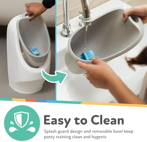 Nuby toddler urinal showing life-like flush button
