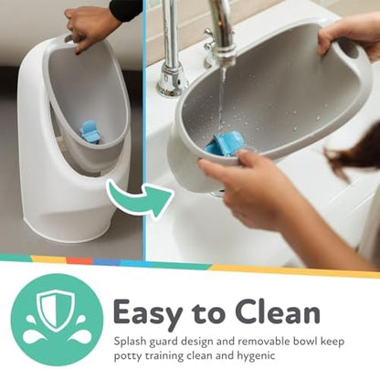 Nuby toddler urinal showing life-like flush button