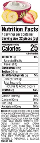 Imported organic strawberry and banana freeze dried baby snack ingredients label details