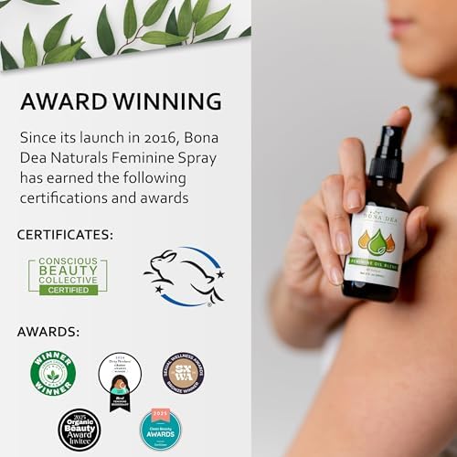 Dermatologist tested chemical free feminine hygiene spray with tea tree oil