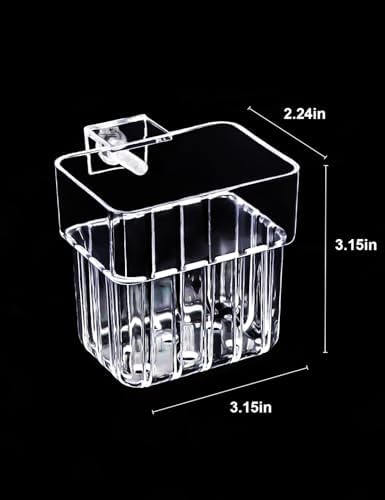 Roetelo clear square aquarium plant cup mounted securely on a rimless glass tank