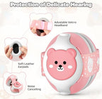 Infant wearing YomauiYee soft adjustable baby ear protection
