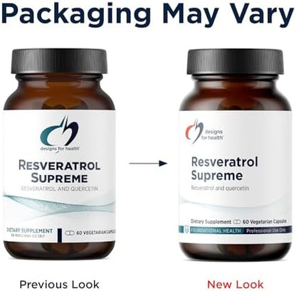 Designs for Health Resveratrol Supreme bottle side profile