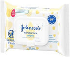 Johnson's Baby Disposable Hand & Face Cleansing Wipes, Pre-Moistened Wipes Gently Remove 99% of Germs & Dirt from Delicate Skin, Paraben-, Phthalate- & Alcohol-Free, Hypoallergenic, 25 Count - Image 7