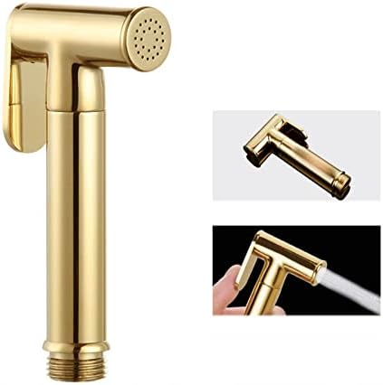 Contemporary gold bidet sprayer for bathroom cleaning