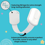 Booboo child safety strap locks installed on refrigerator door