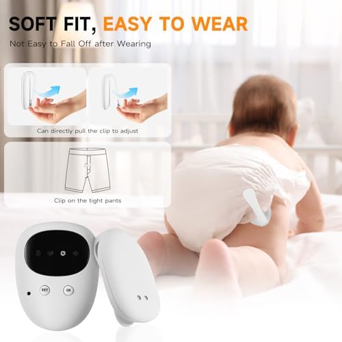Rechargeable bedwetting alarm system with USB charging cable and portable storage box