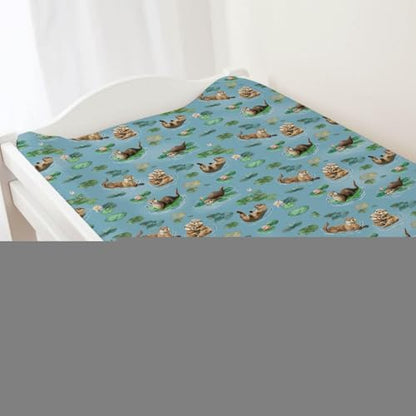 Hwmmbh otter print changing pad cover on standard mattress