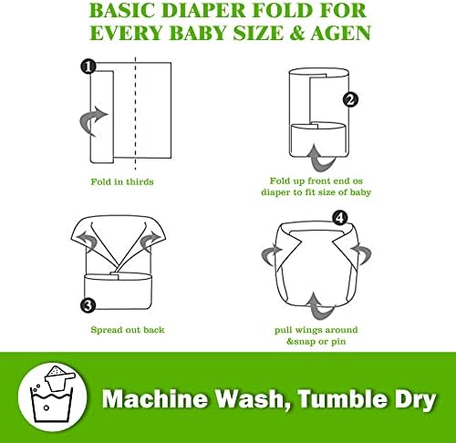 Fasoar eco friendly baby diaper covers laid flat to show dimensions
