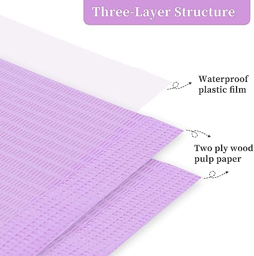 Waterproof backing of purple nail art table mat