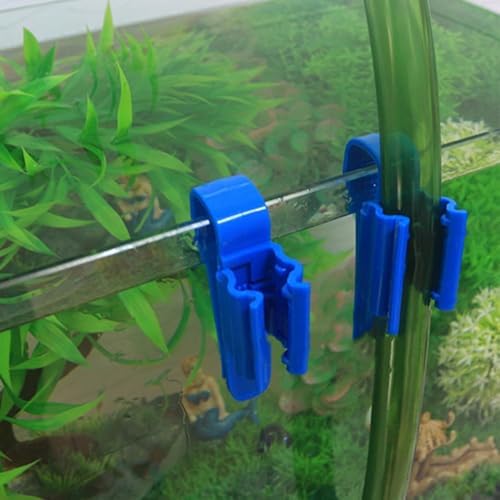 Close up view of the durable plastic grip on the Gryshanyun aquarium tube holder accessory.