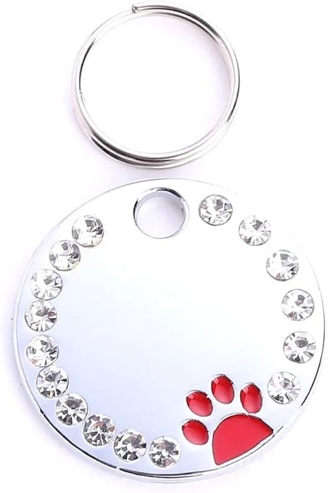 Small round customized pet identity tag for kittens and small cats