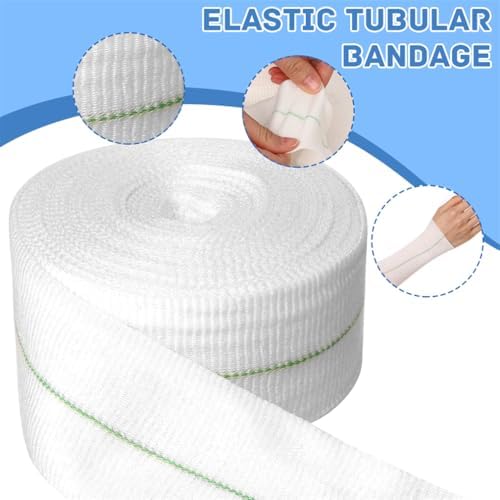 Compression bandage sleeve applied to a knee for sports injury recovery