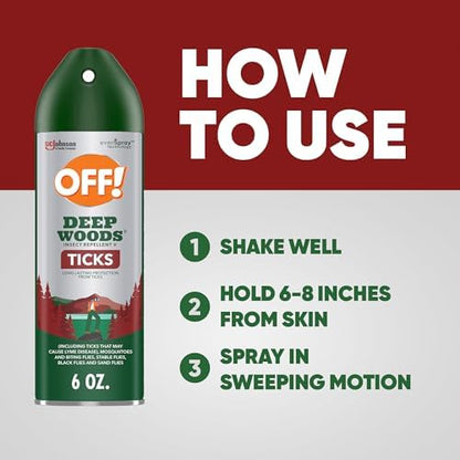 OFF! Deep Woods long lasting bug repellent aerosol spray for hiking and camping