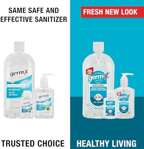 Germ-X Original Hand Sanitizer, 8 Fl Oz (Pack of 12), Less Drying Moisturizing Gel with Vitamin E, No Rinse Formula, Pump Bottle - Image 5