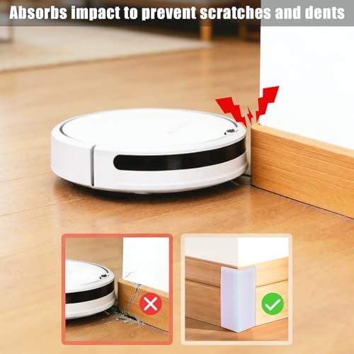 Flexible L-shaped rubber wall guards for interior baseboard protection