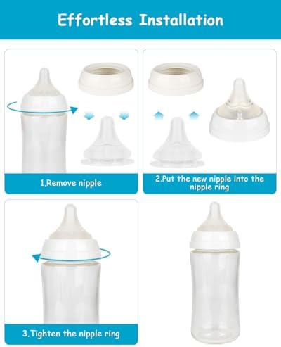 Six count package of food grade silicone teats for infants.