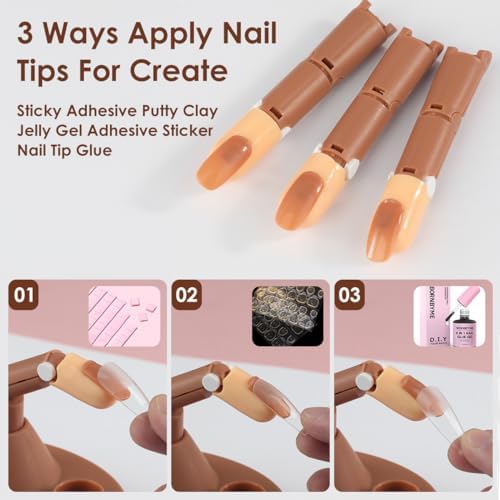 Mannequin training fingers for professional nail technician practice