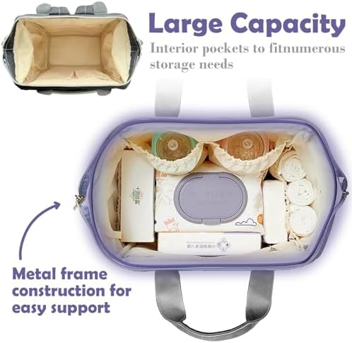 Qubist custom name diaper bag showcasing zipper opening and hardware details